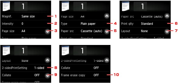 Canon : MAXIFY Manuals : MB2700 Series : Setting Items For Copying